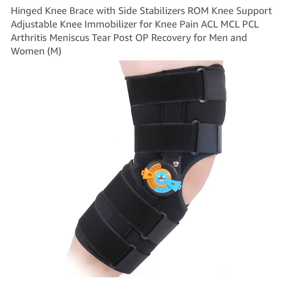 Hinged knee brace